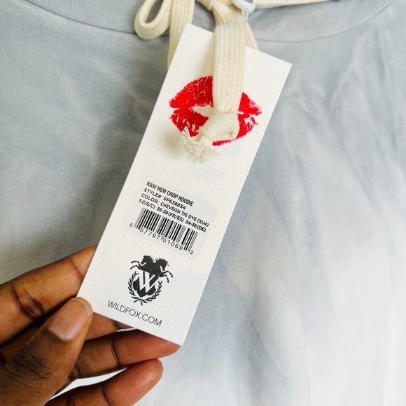 Wildfox Raw Hem Crop Hoodie - Picture 8 of 10
